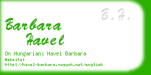 barbara havel business card